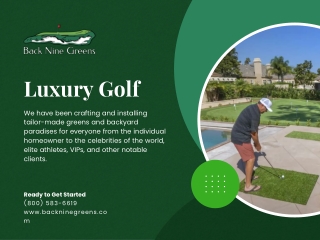 Artificial Grass Installation Golf Greens