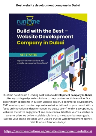 Best website development company in Dubai