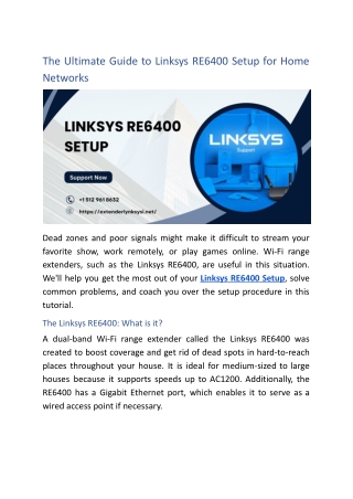 The Ultimate Guide to Linksys RE6400 Setup for Home Networks.docx