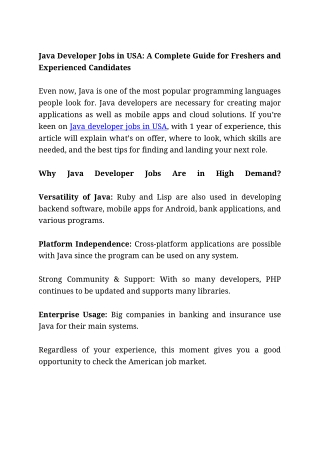Java Developer Jobs in USA_ A Complete Guide for Freshers and Experienced Candidates