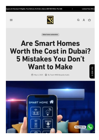 Are Smart Homes Worth the Cost in Dubai? 5 Mistakes You Don’t Want to Make