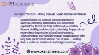 Looking for Strong, Corrosion-Resistant Brass Lock Nuts We’ve Got You Covered