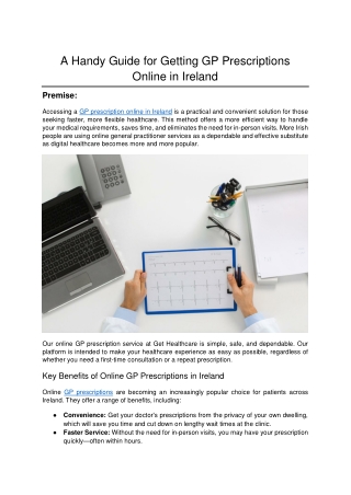 A Handy Guide for Getting GP Prescriptions Online in Ireland