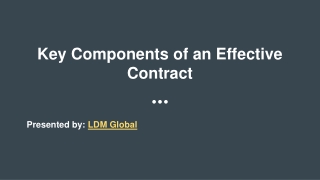 Key Components of an Effective Contract