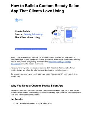 How to Build a Custom Beauty Salon App That Clients Love Using