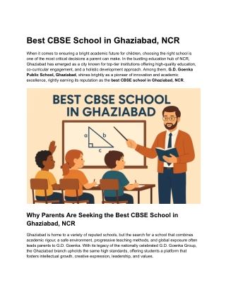Best CBSE School in Ghaziabad, NCR
