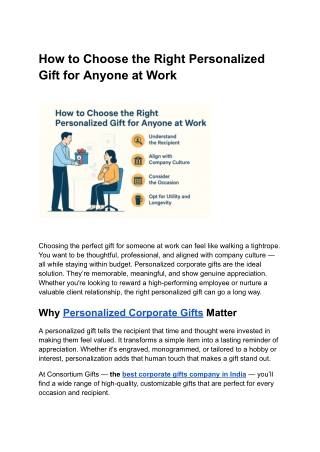 How to Choose the Right Personalized Gift for Anyone at Work