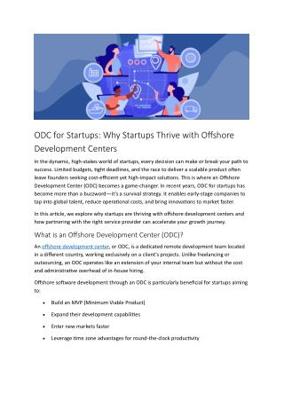 ODC for Startups