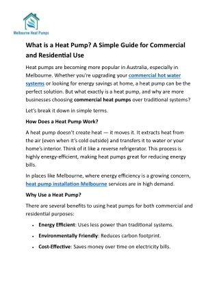 What is a Heat Pump