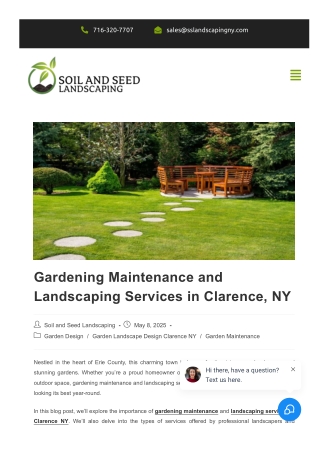 Gardening Maintenance and Landscaping Services in Clarence, NY
