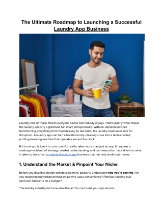 The Ultimate Roadmap to Launching a Successful Laundry App Business