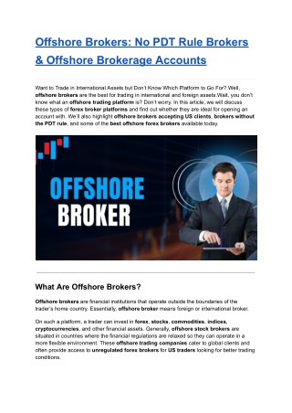 Offshore Brokers