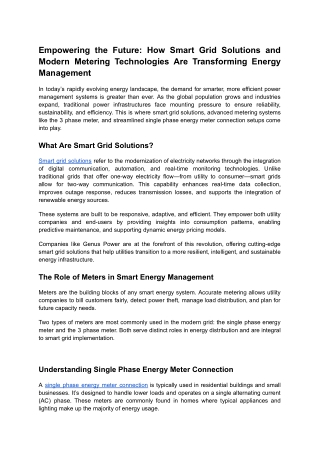 Empowering the Future_ How Smart Grid Solutions and Modern Metering Technologies Are Transforming Energy Management