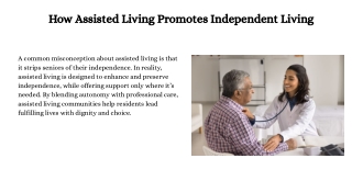 How Assisted Living Promotes Independent Living