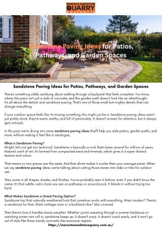 Sandstone Paving Ideas for Patios, Pathways, and Garden Spaces