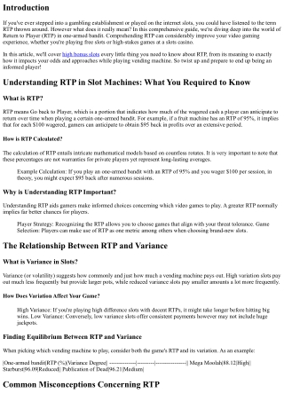 Understanding RTP in Port Machines: What You Need to Know