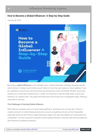 How to Become a Global Influencer A Step-by-Step Guide