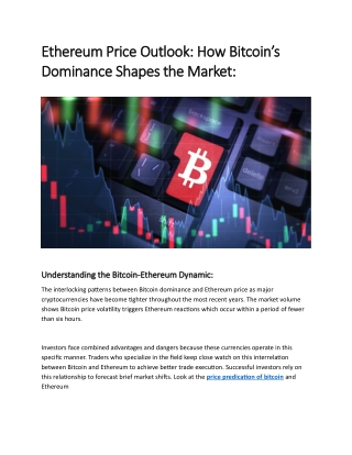 Ethereum Price Outlook