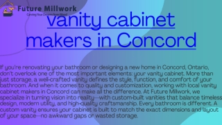 vanity cabinet makers in Concord