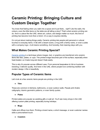 How to Design for Ceramic Printing Like a Pro?