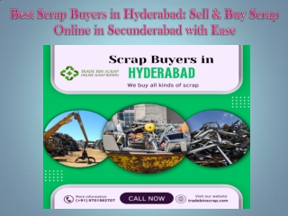 Best Scrap Buyers in Hyderabad Sell & Buy Scrap Online in Secunderabad with Ease