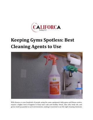 Keeping Gyms Spotless_ Best Cleaning Agents to Use
