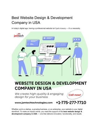Best Website Design and Development Company in USA
