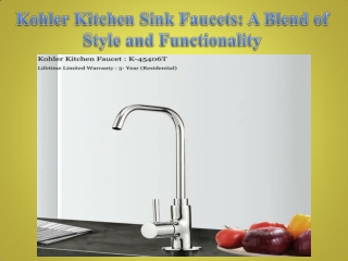Kohler Kitchen Sink Faucets A Blend of Style and Functionality
