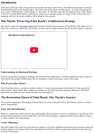 The Signature Style of Mia Martin: A New Era for Palm Beach Homes