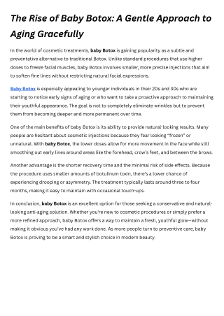 baby botox