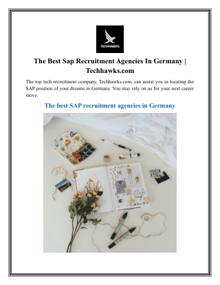The Best Sap Recruitment Agencies In Germany Techhawks.com