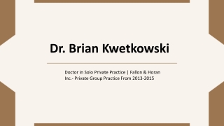 Dr. Brian Kwetkowski - A Vigilant Health Guardian - Rhode Island