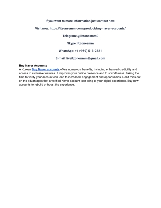 How do I get buy Naver accounts verified with 100% email and number verified_