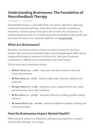 Understanding Brainwaves The Foundation of Neurofeedback Therapy