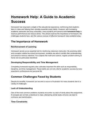 Homework Help_ A Guide to Academic Success