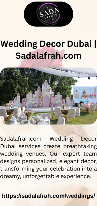 Wedding Decor Dubai  Sadalafrah.com