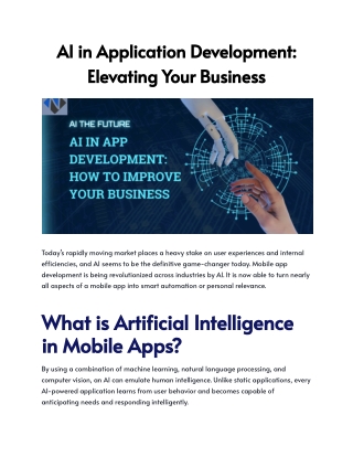 AI in Application Development_ Elevating Your Business