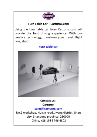 Turn Table Car Carturnx.com