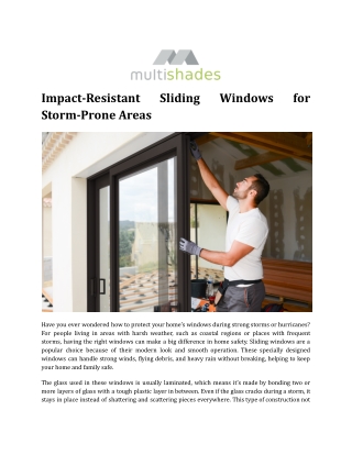 Impact-Resistant Sliding Windows for Storm-Prone Areas