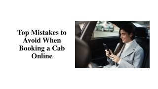 Top Mistakes to Avoid When Booking a Cab Online
