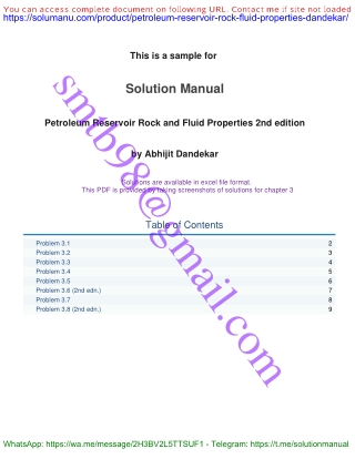 Solutions for Problems from Petroleum Reservoir Rock and Fluid Properties by Dan