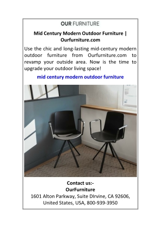 Mid Century Modern Outdoor Furniture Ourfurniture.com