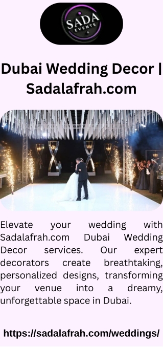 Dubai Wedding Decor  Sadalafrah.com