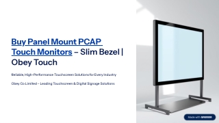 Buy Panel Mount PCAP Touch Monitors – Slim Bezel | Obey Touch