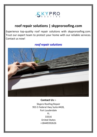 roof repair solutions  skyproroofing.com