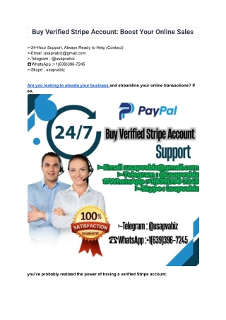 Buy Verified Stripe Account_ Boost Your Online Sales