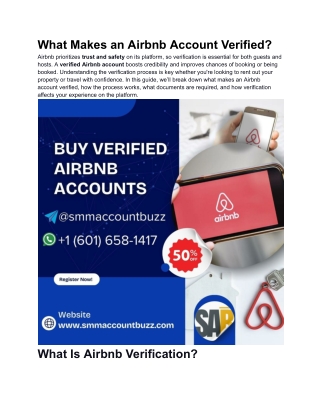 What Makes an Airbnb Account Verified