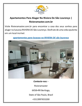 Apartamentos Para Alugar Na Riviera De São Lourenço Rivieramaster.com.br