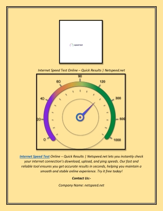 Internet Speed Test Online – Quick Results  Netspeed.net (3)