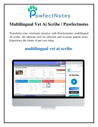 Multilingual Vet Ai Scribe  Pawfectnotes